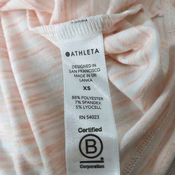 Athleta X-Small Vital Textured Tank 2.0 Island Coral Bright White - Picture 3 of 5